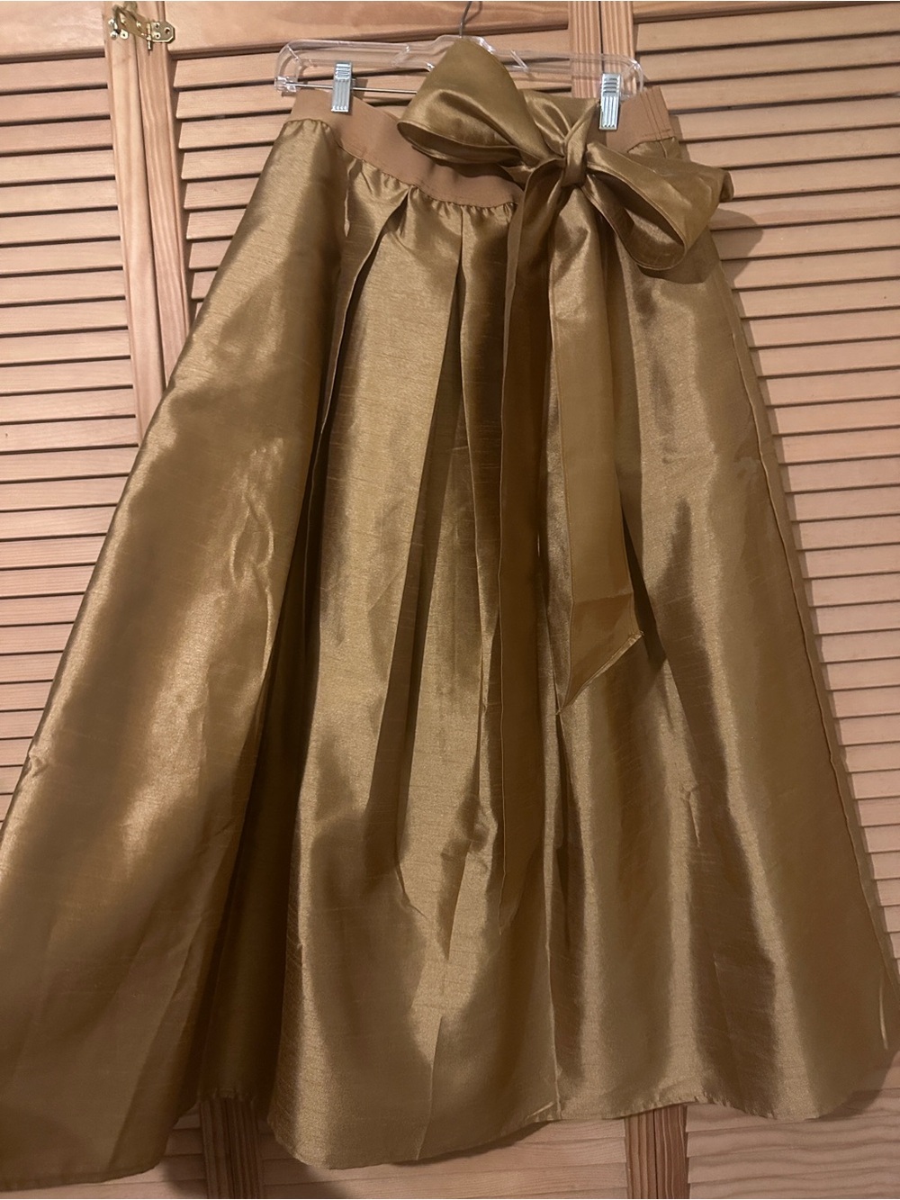 Joan Rivers Metallic Gold Maxi Skirt